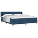 Pat cu arcuri cu headboard albastru 200 x 180 cm țesătură - WALTI WALTI