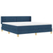 Pat cu arcuri cu headboard albastru 200 x 180 cm țesătură - WALTI WALTI