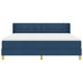 Pat cu arcuri cu headboard albastru 200 x 180 cm țesătură - WALTI WALTI