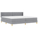 Pat cu arcuri cu headboard Gri deschis 200 x 200 cm țesătură - WALTI WALTI