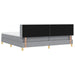 Pat cu arcuri cu headboard Gri deschis 200 x 200 cm țesătură - WALTI WALTI
