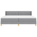 Pat cu arcuri cu headboard Gri deschis 200 x 200 cm țesătură - WALTI WALTI