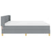 Pat cu arcuri cu headboard Gri deschis 200 x 200 cm țesătură - WALTI WALTI