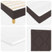 Pat cu arcuri cu headboard Maro închis 200 x 200 cm țesătură - WALTI WALTI