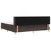 Pat cu arcuri cu headboard Maro închis 200 x 200 cm țesătură - WALTI WALTI