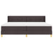 Pat cu arcuri cu headboard Maro închis 200 x 200 cm țesătură - WALTI WALTI