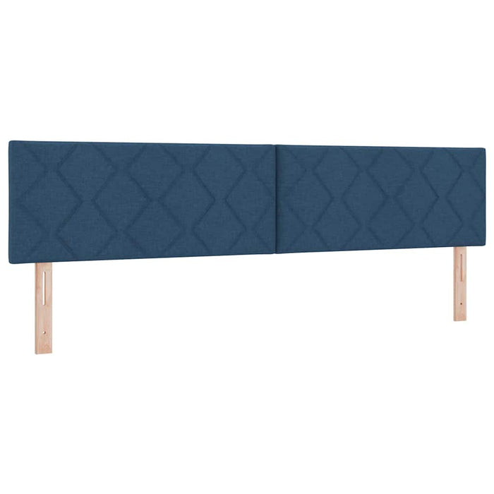 Pat cu Saltea cu Arcuri albastru 200 x 200 cm țesătură - WALTI WALTI