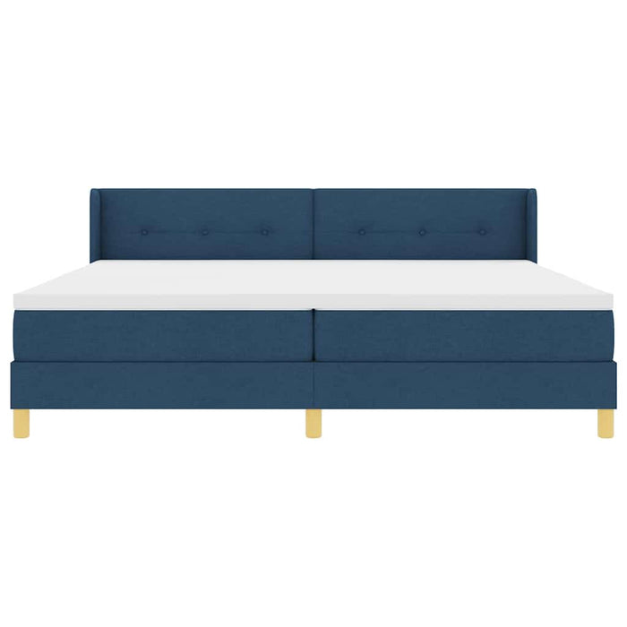 Pat cu Saltea cu Arcuri albastru 200 x 200 cm țesătură - WALTI WALTI
