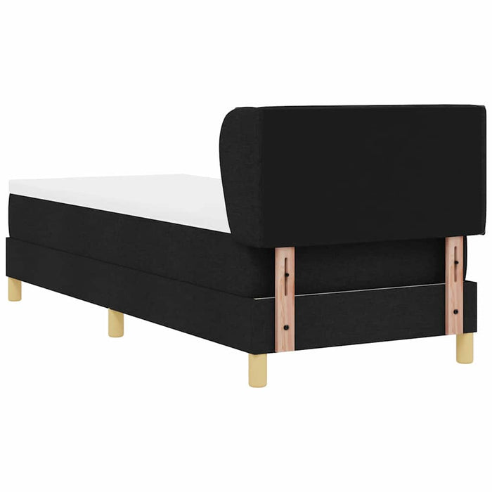 Pat cu arcuri cu saltea Negru 200 x 80 cm Poliester - WALTI WALTI