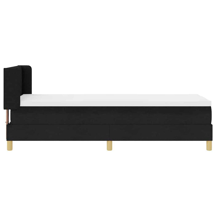Pat cu arcuri cu saltea Negru 200 x 80 cm Poliester - WALTI WALTI