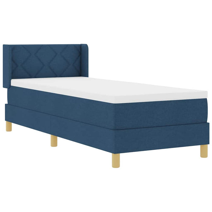Pat cu Saltea cu Arcuri cu saltea albastru 80 x 200 cm țesătură - WALTI WALTI