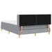 Pat cu arcuri cu headboard Gri deschis 190 x 140 cm țesătură - WALTI WALTI