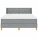 Pat cu arcuri cu headboard Gri deschis 190 x 140 cm țesătură - WALTI WALTI