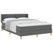 Pat cu arcuri cu headboard Gri închis 190 x 140 cm țesătură - WALTI WALTI