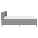 Pat cu arcuri cu headboard Gri deschis 200 x 140 cm țesătură - WALTI WALTI