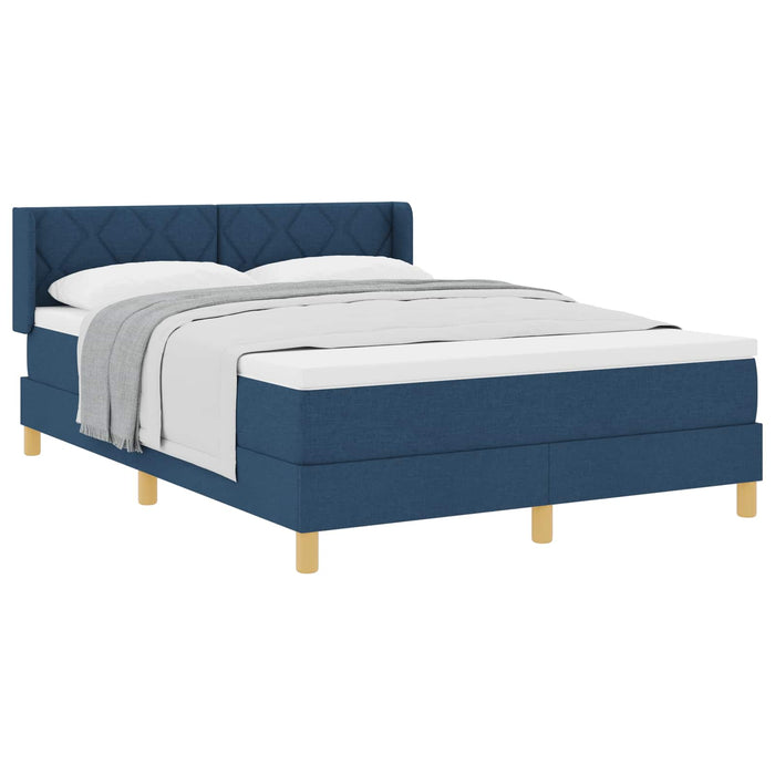 Pat cu arcuri cu pernă Manual albastru 200 x 140 cm țesătură WALTI