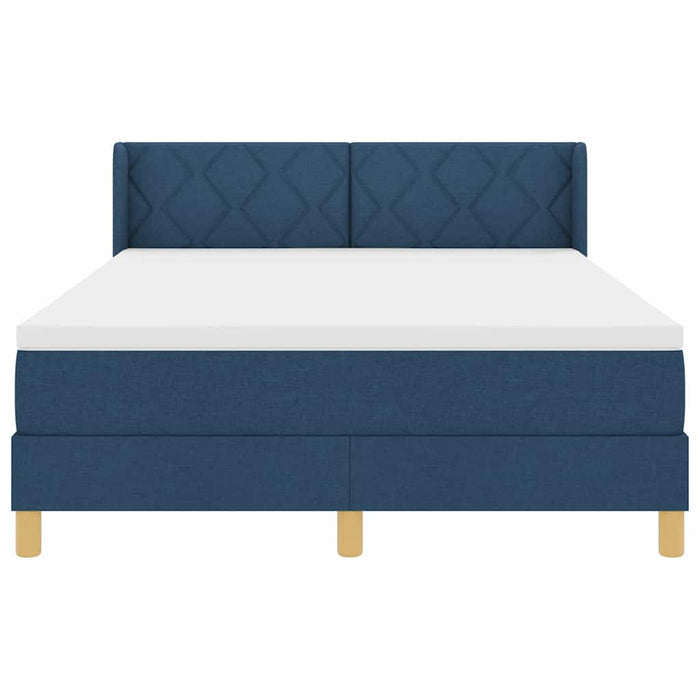 Pat cu arcuri cu pernă Manual albastru 200 x 140 cm țesătură WALTI
