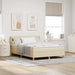 Pat cu arcuri cu headboard Manual Crem 200 x 160 cm țesătură - WALTI WALTI