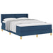 Pat cu arcuri cu headboard albastru 200 x 160 cm țesătură - WALTI WALTI