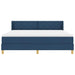 Pat cu arcuri cu headboard albastru 200 x 180 cm țesătură - WALTI WALTI