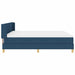 Pat cu arcuri cu headboard albastru 200 x 180 cm țesătură - WALTI WALTI