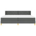 Pat cu arcuri cu headboard Gri închis 200 x 200 cm țesătură - WALTI WALTI