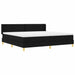 Pat cu arcuri cu saltea Negru 200 x 200 cm Poliester - WALTI WALTI