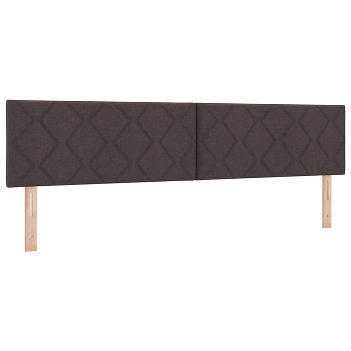 Pat cu arcuri cu saltea Maro închis 200 x 200 cm Poliester - WALTI WALTI
