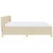 Pat cu arcuri cu headboard Manual Crem 200 x 200 cm țesătură - WALTI WALTI