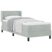 Pat cu arcuri cu saltea Gri deschis 200 x 80 cm Poliester - WALTI WALTI
