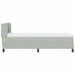 Pat cu arcuri cu saltea Gri deschis 200 x 80 cm Poliester - WALTI WALTI