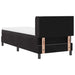 Pat cu Saltea cu Arcuri Negru 100x200 cm Catifea Negru - WALTI WALTI