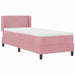 Pat cu arcuri cu saltea cu headboard Roz 200 x 80 cm Poliester - WALTI WALTI