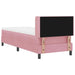 Pat cu arcuri cu saltea cu headboard Roz 200 x 80 cm Poliester - WALTI WALTI
