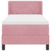 Pat cu arcuri cu saltea cu headboard Roz 200 x 80 cm Poliester - WALTI WALTI