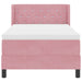 Pat cu arcuri cu headboard Manual Roz 200 x 100 cm Catifea - WALTI WALTI