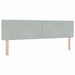 Pat cu arcuri cu headboard Gri deschis 200 x 180 cm Catifea - WALTI WALTI
