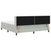 Pat cu arcuri cu headboard Gri deschis 200 x 180 cm Catifea - WALTI WALTI