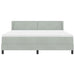 Pat cu arcuri cu headboard Gri deschis 200 x 180 cm Catifea - WALTI WALTI