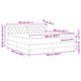 Pat cu arcuri cu headboard Gri deschis 200 x 180 cm Catifea - WALTI WALTI