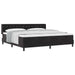 Pat cu arcuri cu headboard Manual Negru 200 x 200 cm Catifea - WALTI WALTI