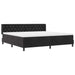 Pat cu arcuri cu headboard Manual Negru 200 x 200 cm Catifea - WALTI WALTI