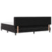 Pat cu arcuri cu headboard Manual Negru 200 x 200 cm Catifea - WALTI WALTI