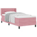 Pat cu arcuri cu headboard Manual Roz 190 x 90 cm Catifea - WALTI WALTI