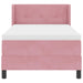 Pat cu arcuri cu headboard Manual Roz 190 x 90 cm Catifea - WALTI WALTI