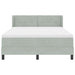 Pat cu arcuri cu saltea Gri deschis 190 x 140 cm Poliester - WALTI WALTI