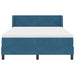 Pat cu arcuri cu headboard Albastru închis 200 x 140 cm Catifea - WALTI WALTI