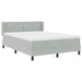 Pat cu arcuri cu saltea Gri deschis 200 x 160 cm Poliester - WALTI WALTI
