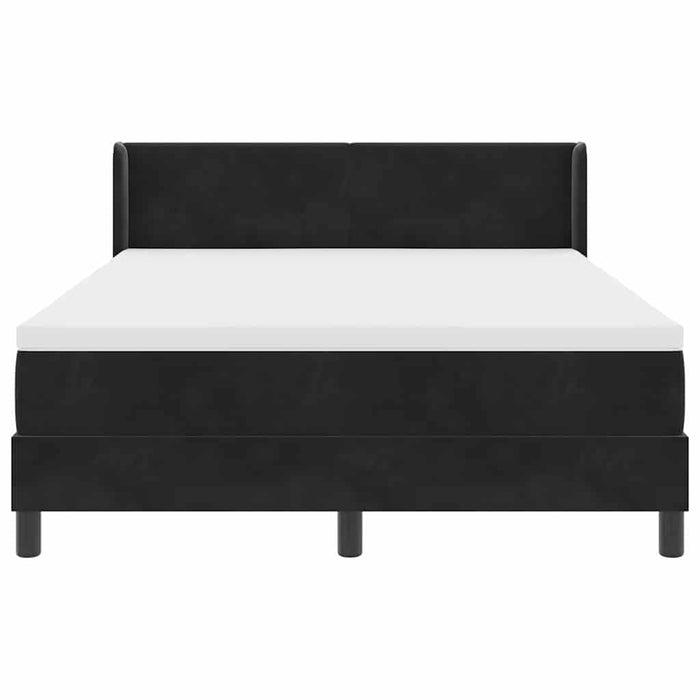 Pat cu arcuri cu saltea Negru 200 x 160 cm Poliester - WALTI WALTI
