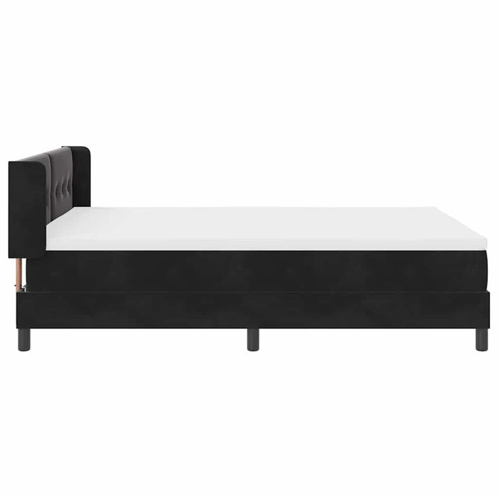 Pat cu arcuri cu saltea Negru 200 x 160 cm Poliester - WALTI WALTI